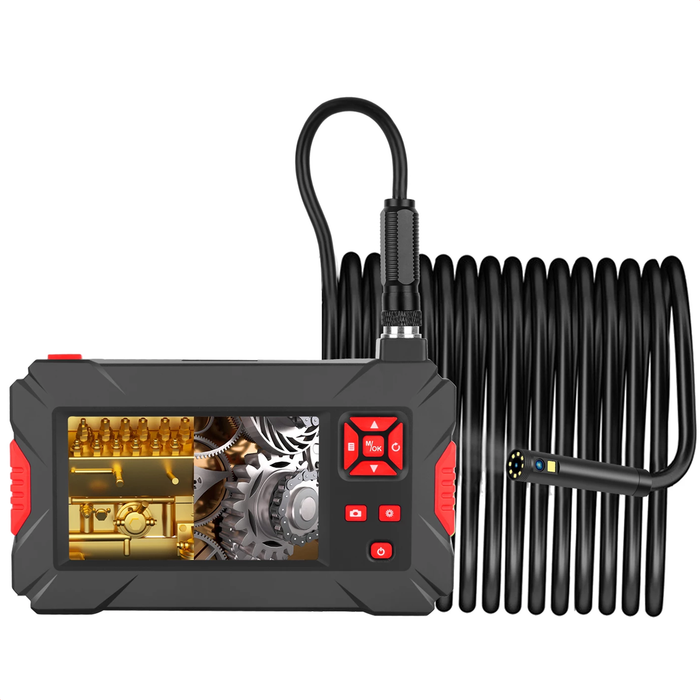 Strex Industriele Inspectiecamera Dual Lens met Scherm 5M - 1080P HD - 4.3 inch LCD scherm - IP68 Waterdicht - LED Verlichting - Endoscoop - Inspectie Camera