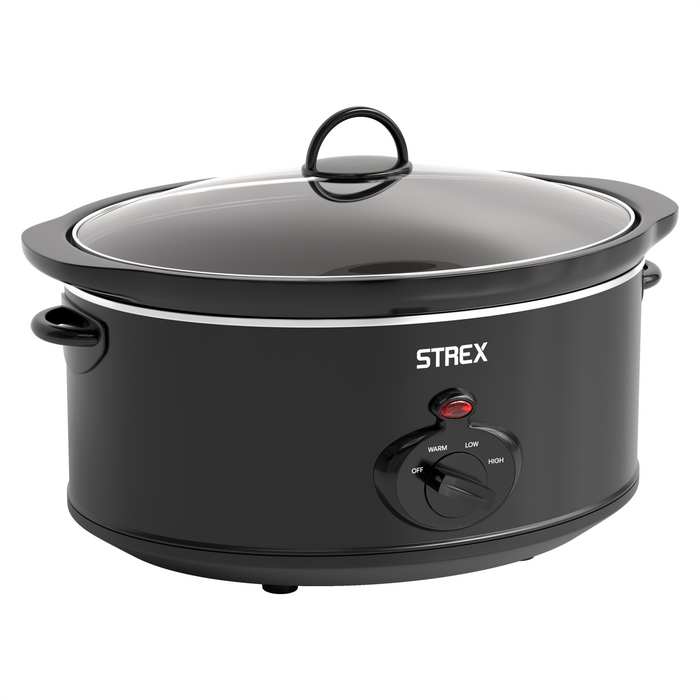 Strex Slowcooker 3.5L - Uitneembare Keramische Binnenpan - Warmhoudfunctie - Slow Cooker - Zwart