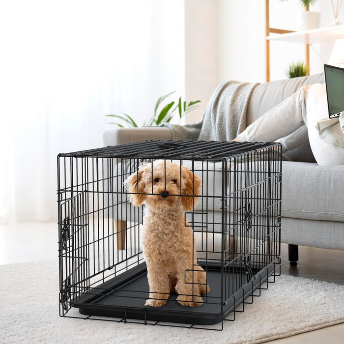 Avalo Hondenbench XXL - Bench Voor Honden - Opvouwbare Kooi - 2 Deuren - 122x74x80 CM