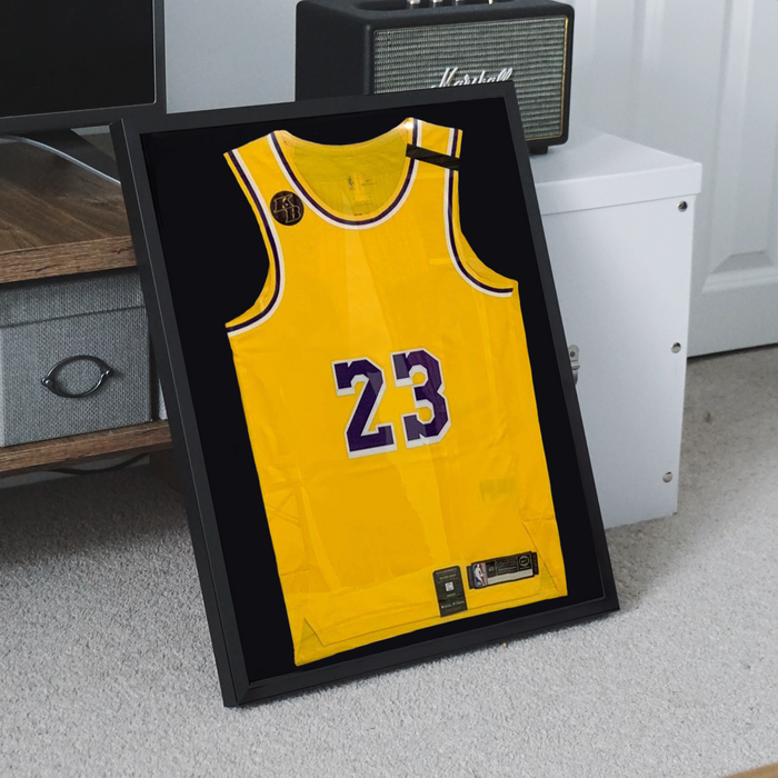 Avalo Wissellijst - Inlijsten Voetbal Shirt - 3D Box Frame - 60x80 CM - Zwart - Diepe lijst - Shirt Inlijsten In Fotolijst