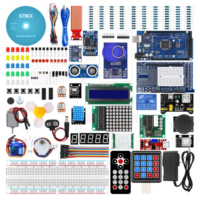 Strex Starter Kit geschikt voor Arduino Extra Groot - ATmega2560 - 278 Delig - In Opbergdoos