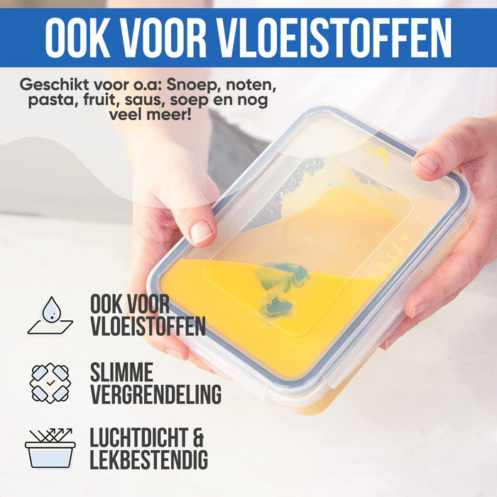 Strex Vershoudbakjes - Meal Prep Bakjes - Plastic Diepvries Bakjes - Met Deksel - 18 Delige set - BPA Vrije Magnetronbakjes