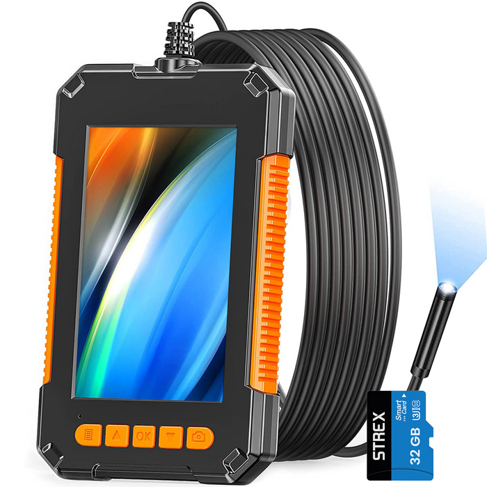 Strex Inspectiecamera met Scherm 5M - 1080P HD - 4.3 inch LCD scherm - IP67 Waterdicht - LED Verlichting - Endoscoop - Inspectie Camera