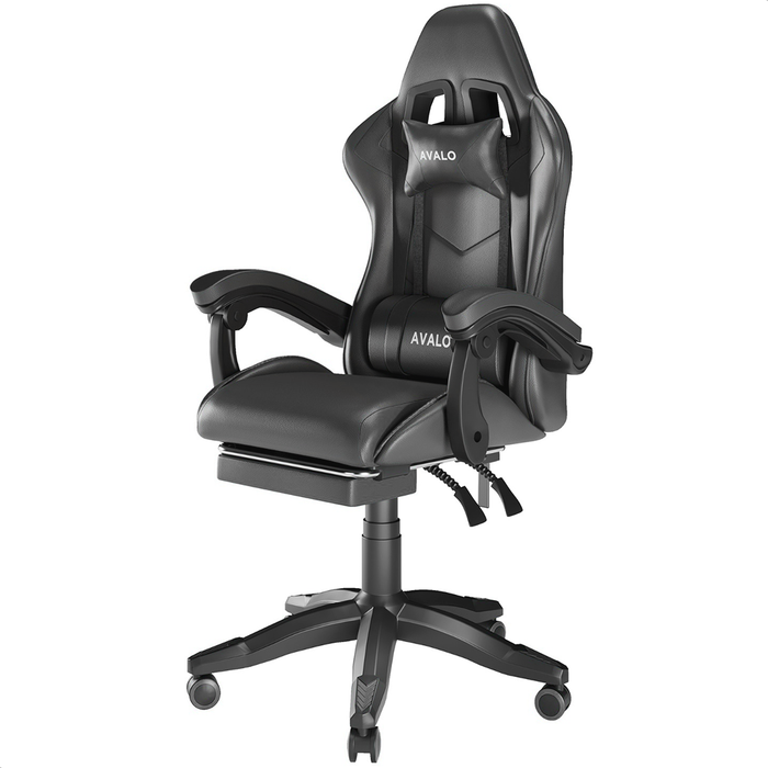 Avalo Gaming Stoel - Gamestoel - Ergonomische Bureaustoel Verstelbaar - Game Stoel - Gaming Chair - Zwart