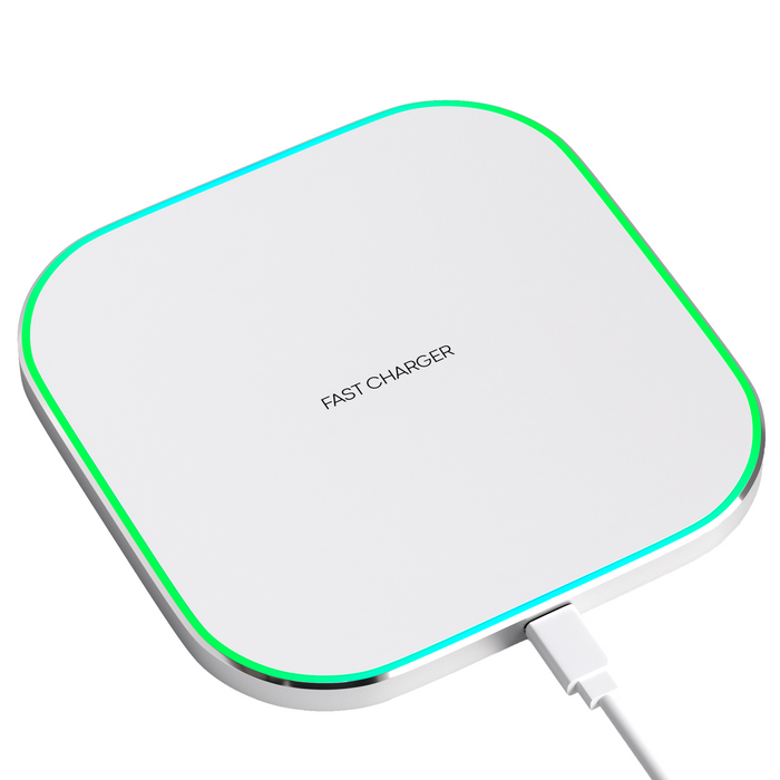 Strex Draadloze Oplader 15W - Inclusief Kabel - QI Snellader - Wireless Charger - Fast Charger - LED Indicatie - Wit