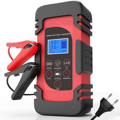 Strex Acculader - 12/24V 4/6/8A - Reparatiemodus - Druppellader - Accu Lader voor Auto / Motor / Scooter / Boot / Camper