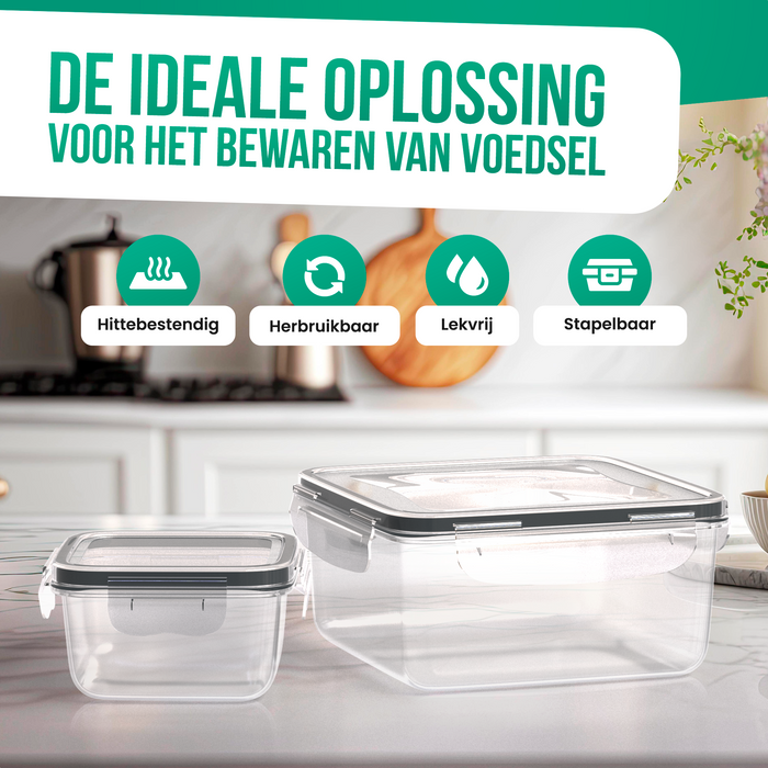 Avalo Vershoudbakjes - Meal Prep Bakjes - Plastic Diepvries Bakjes - Met Deksel - 30 Delige set - BPA Vrije Magnetronbakjes