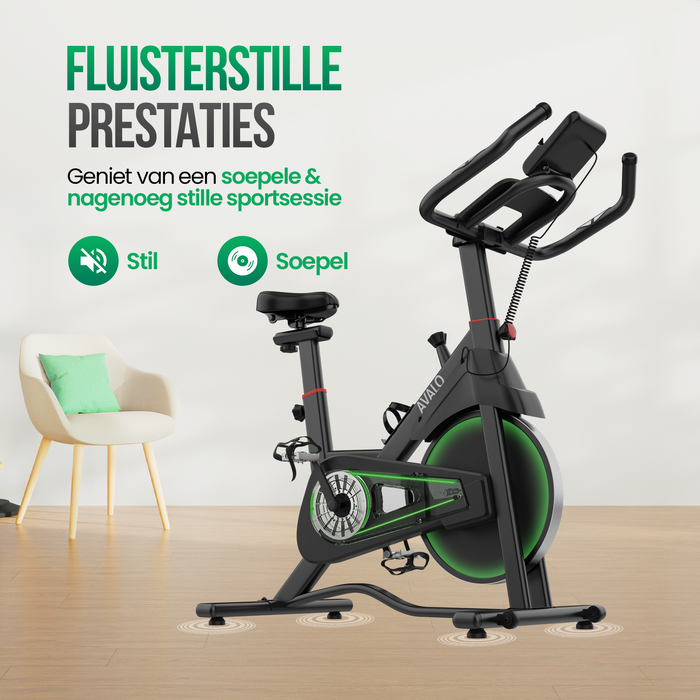 Avalo Indoor Cycle - Hometrainer Fiets - Spinning Fiets - Magnetisch weerstandssysteem - Trainingscomputer & LCD scherm