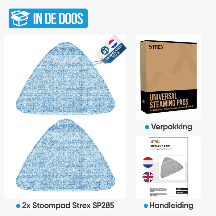 Strex Stoomdoek voor SP285 Stoomreiniger - 2 Stuks