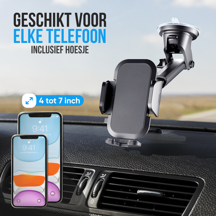 Strex Telefoonhouders Auto - Voorruit - Dashboard - Ventilatierooster - GSM Houder Voor Alle Telefoons - 360° Draaibaar