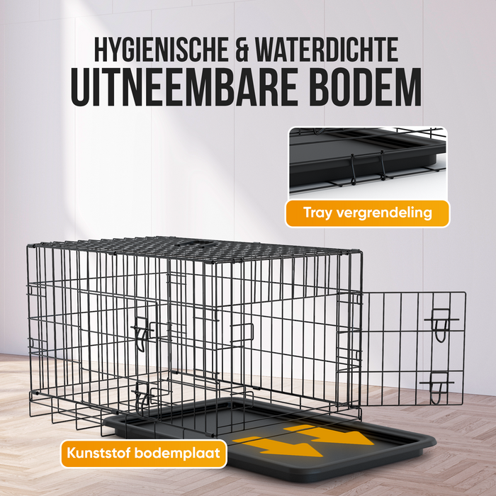 Avalo Hondenbench XS - Bench Voor Honden - Opvouwbare Kooi - 2 Deuren - 50x30x35 CM