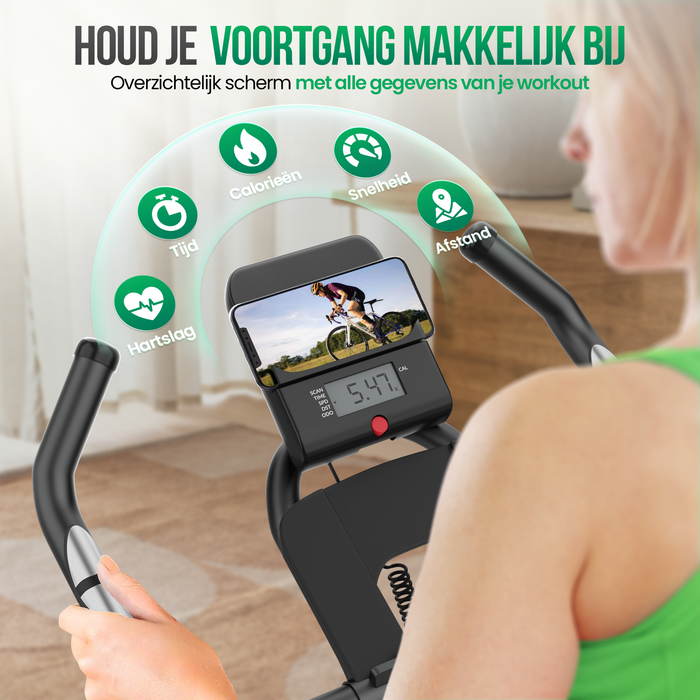 Avalo Indoor Cycle - Hometrainer Fiets - Spinning Fiets - Magnetisch weerstandssysteem - Trainingscomputer & LCD scherm