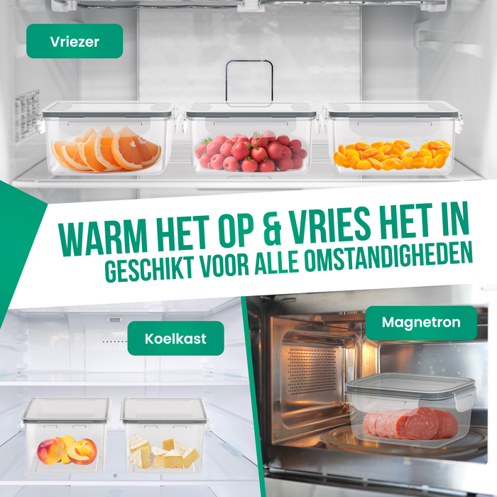 Avalo Vershoudbakjes - Meal Prep Bakjes - Plastic Diepvries Bakjes - Met Deksel - 30 Delige set - BPA Vrije Magnetronbakjes