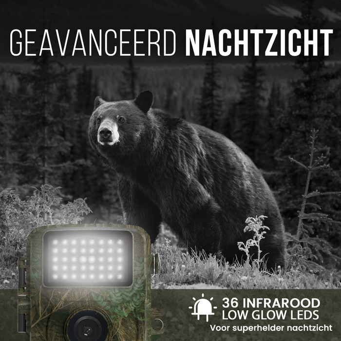 Strex Wildcamera met Nachtzicht - 16MP 1080P Full HD - Waterdicht - Jachtcamera - Wild Camera