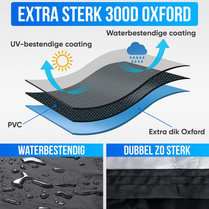 Strex Scooterhoes / Motorhoes Universeel voor alle Scooters / Motors - Waterdicht 300D Oxford - Geschikt voor Windscherm - Scooter Hoes - Motor Hoes - Incl. Opbergzak