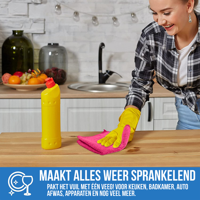 Avalo Microvezeldoekjes - 12 Stuks 30 x 30 cm - Wasbaar - Schoonmaakdoekjes - Schoonmaak / Auto