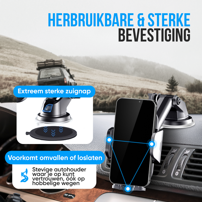 Strex Telefoonhouders Auto - Voorruit - Dashboard - Ventilatierooster - GSM Houder Voor Alle Telefoons - 360° Draaibaar