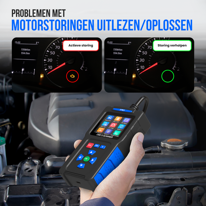 Strex OBD2 Scanner - OBD - Auto Uitlezen - Storing Verwijderen - NL Taal - Auto scanner - Diagnose Apparatuur Voor Auto's - Motorstoring