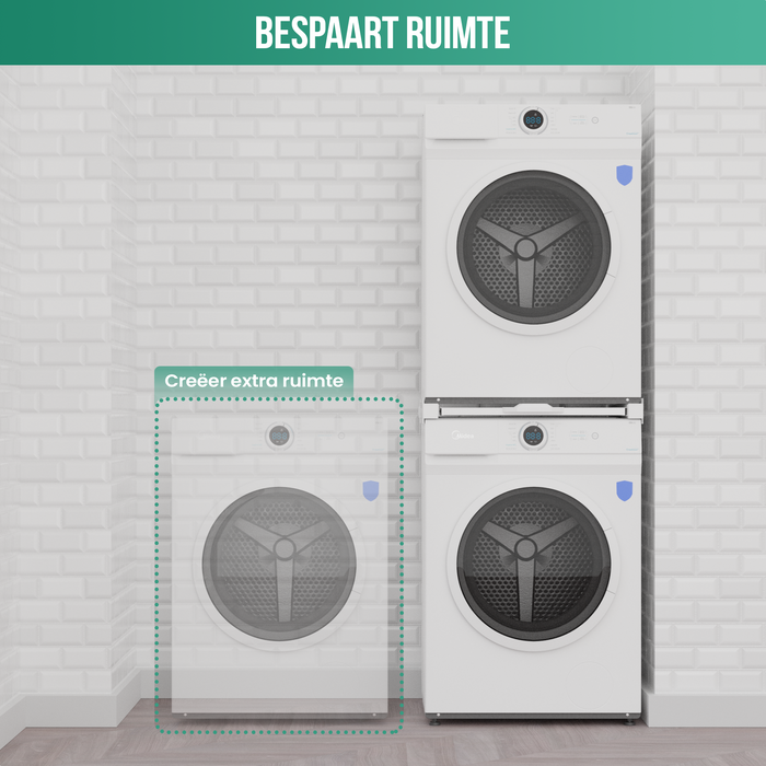 Avalo Tussenstuk Wasmachine Droger – Stapelkit Wasmachine Droger - Tussenkader - Uitschuifbare Lade