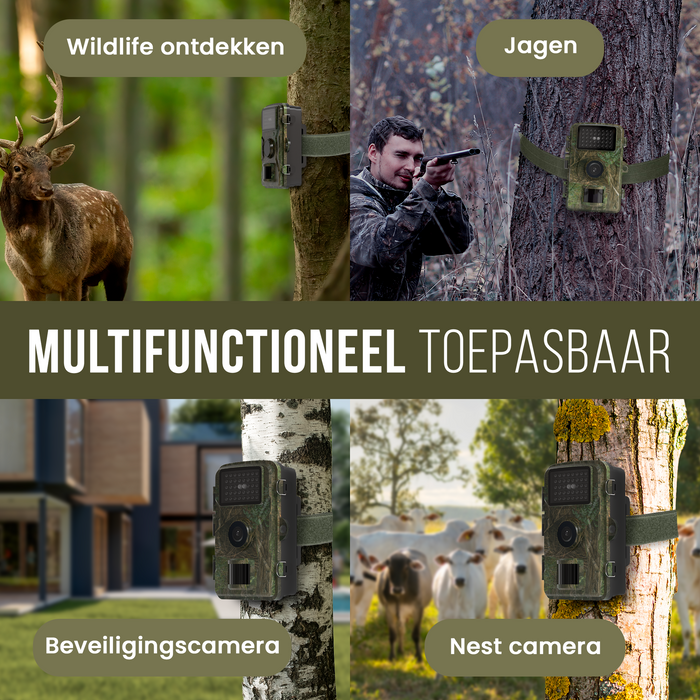 Strex Wildcamera met Nachtzicht - 16MP 1080P Full HD - Waterdicht - Jachtcamera - Wild Camera