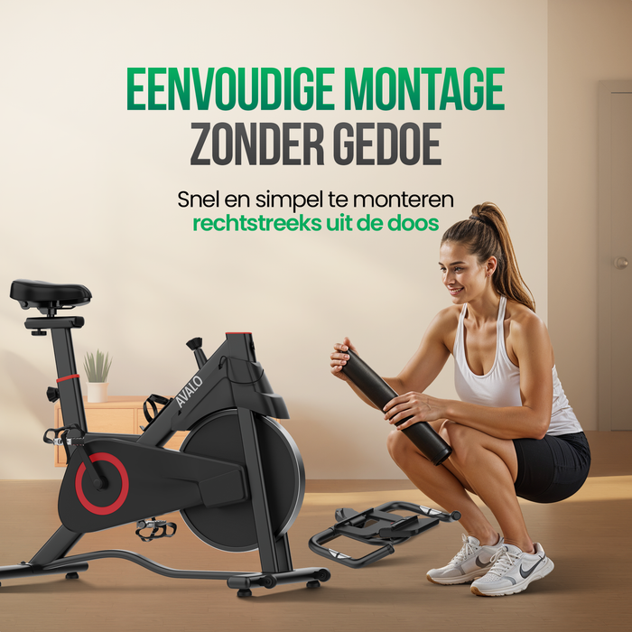 Avalo Indoor Cycle - Hometrainer Fiets - Spinning Fiets - Magnetisch weerstandssysteem - Trainingscomputer & LCD scherm