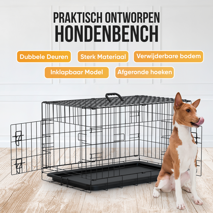 Vidaxl Hondenbench Zwart L Bench