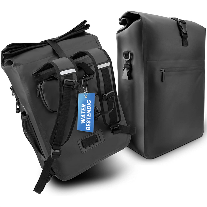 Avalo Fietstas - Rugzak/Schoudertas/Fietstas - 25L - Waterdicht - Zwart - Enkele Fietstas Voor Alle Fietsen - Fietstassen Voor Electrische Fietsen