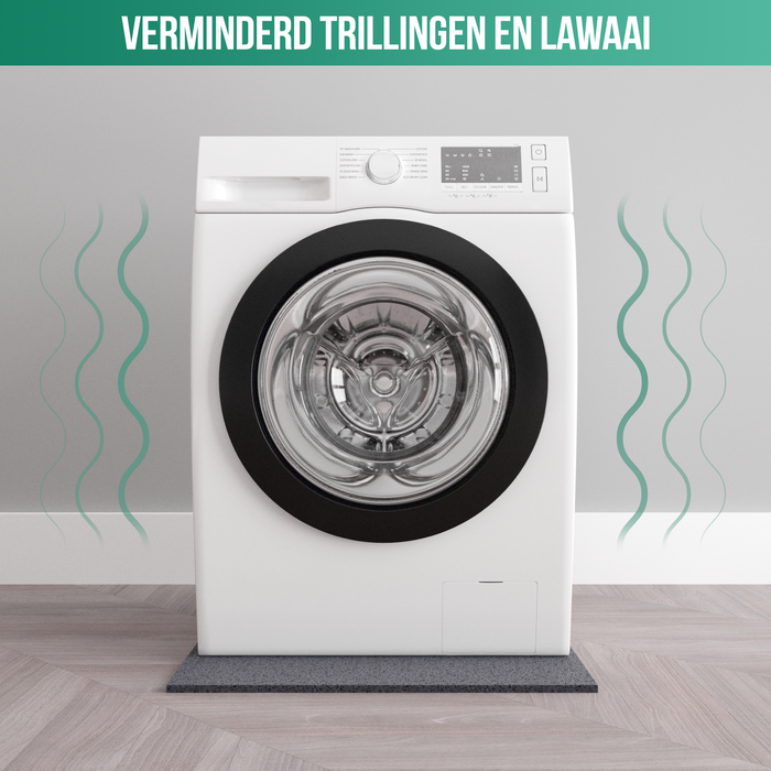 Avalo Anti Trillingsmat Wasmachine en Wasdroger - 60 x 60 CM - Geluidsdempende Antislip Mat - Trillingsdemper - Rubber Mat