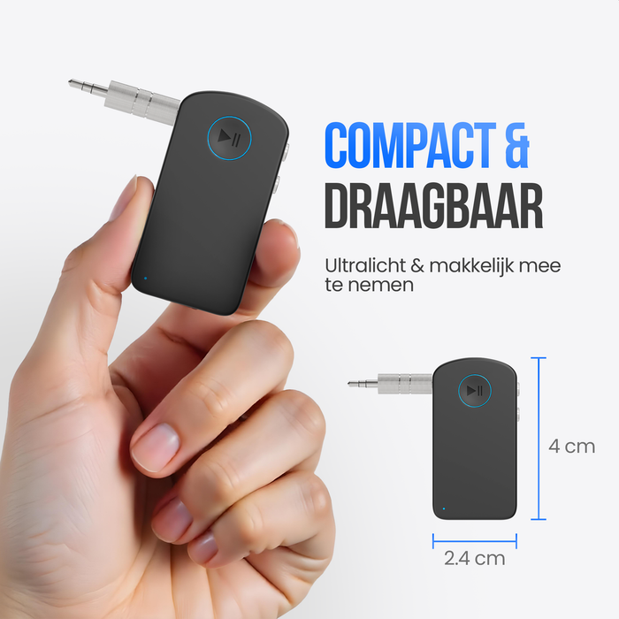Strex Bluetooth Receiver - BT 5.4 - 3.5MM AUX - Bluetooth Ontvanger - Handsfree Bellen - Bluetooth Audio Receiver - Bluetooth Auto via AUX