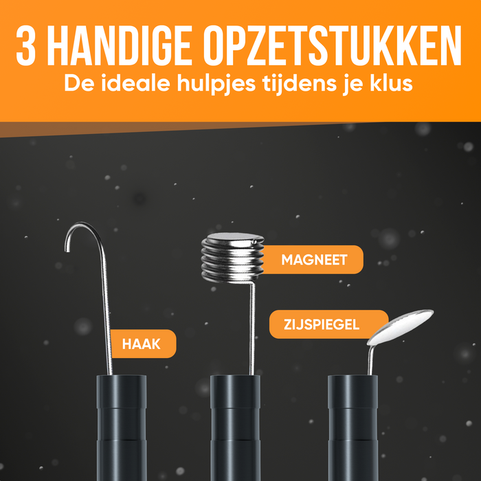 Strex Inspectiecamera met Scherm 10M - 1080P HD - 4.3 inch LCD scherm - IP67 Waterdicht - LED Verlichting - Endoscoop - Inspectie Camera - Incl. 32gb microSD