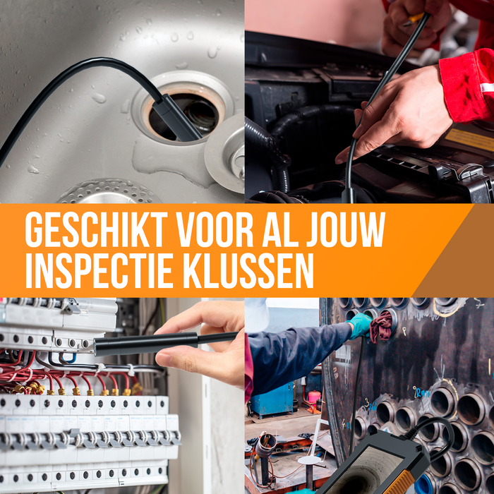 Strex Inspectiecamera met Scherm 10M - 1080P HD - 4.3 inch LCD scherm - IP67 Waterdicht - LED Verlichting - Endoscoop - Inspectie Camera - Incl. 32gb microSD