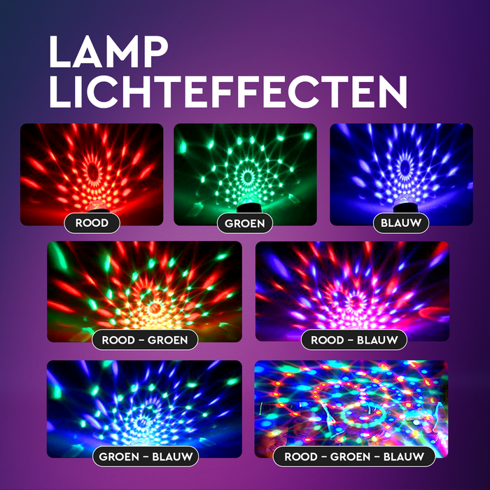 Strex Discolamp met Afstandsbediening - voor Kinderen en Volwassenen - Feestverlichting - Disco Bal - Discoverlichting - Disco Lamp