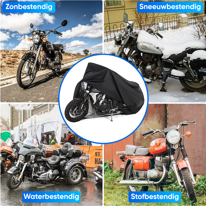 Strex Scooterhoes / Motorhoes Universeel voor alle Scooters / Motors - Waterdicht 300D Oxford - Geschikt voor Windscherm - Scooter Hoes - Motor Hoes - Incl. Opbergzak