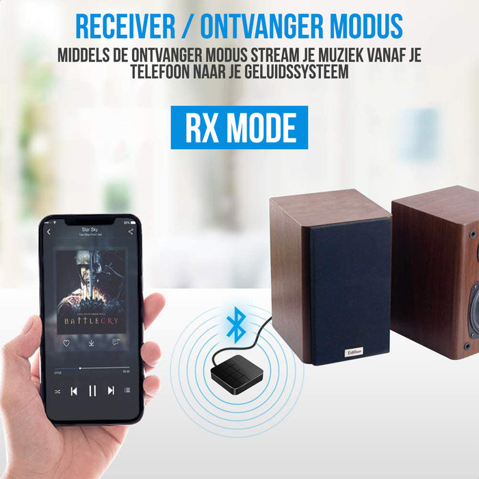 Strex Bluetooth Transmitter & Receiver 2 in 1 - BT 5.0 - 3.5MM AUX / RCA - Bluetooth Zender - Bluetooth Ontvanger - Bluetooth Transmitter - Bluetooth Receiver