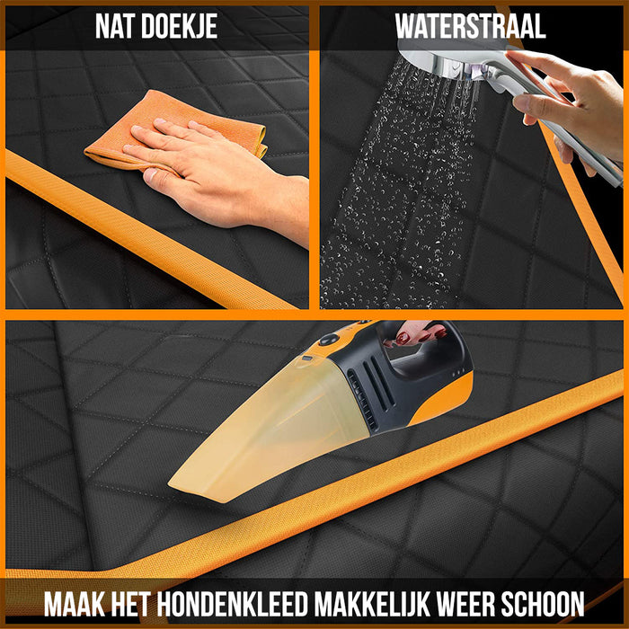 Strex Hondendeken Auto Achterbank en Kofferbak - 137 x 147 CM - Beschermhoes - Hondenkleed - Honden Deken Auto Achterbank - Incl. Hondenriem En Opbergzak