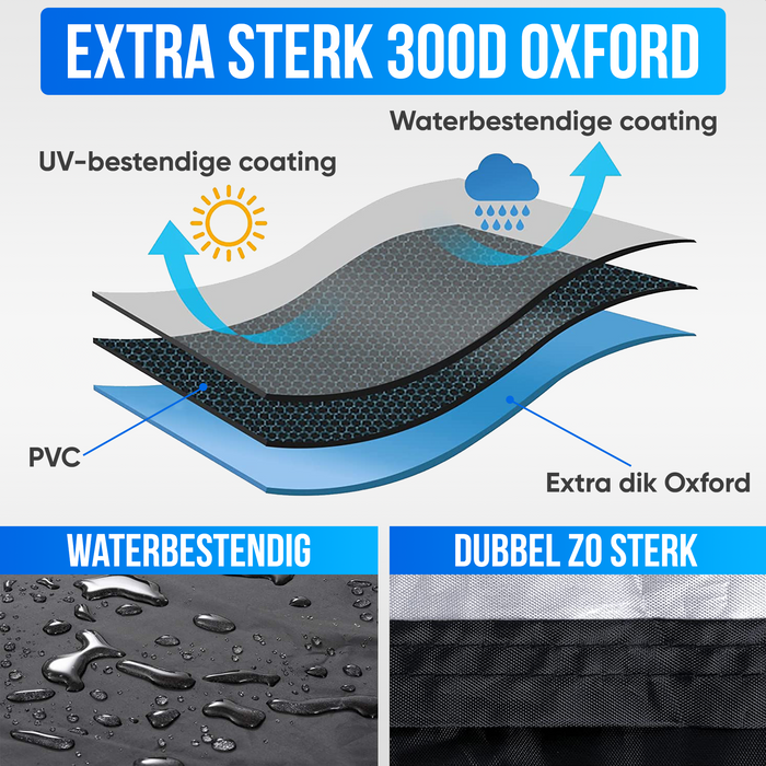 Strex Fietshoes Universeel voor alle Fietsen - Waterdicht Ultra Sterk Oxford - Fiets Hoes voor 1/2 Fietsen - Incl. Opbergzak