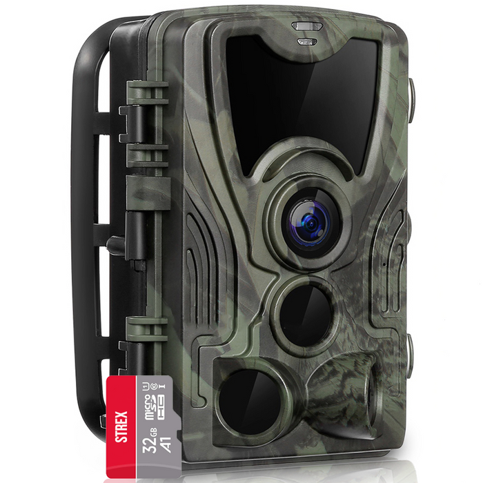 Strex Wildcamera met WiFi en Nachtzicht - 120MP 4K ULTRA HD - Waterdicht - Incl. 32 GB SD - Wild Camera