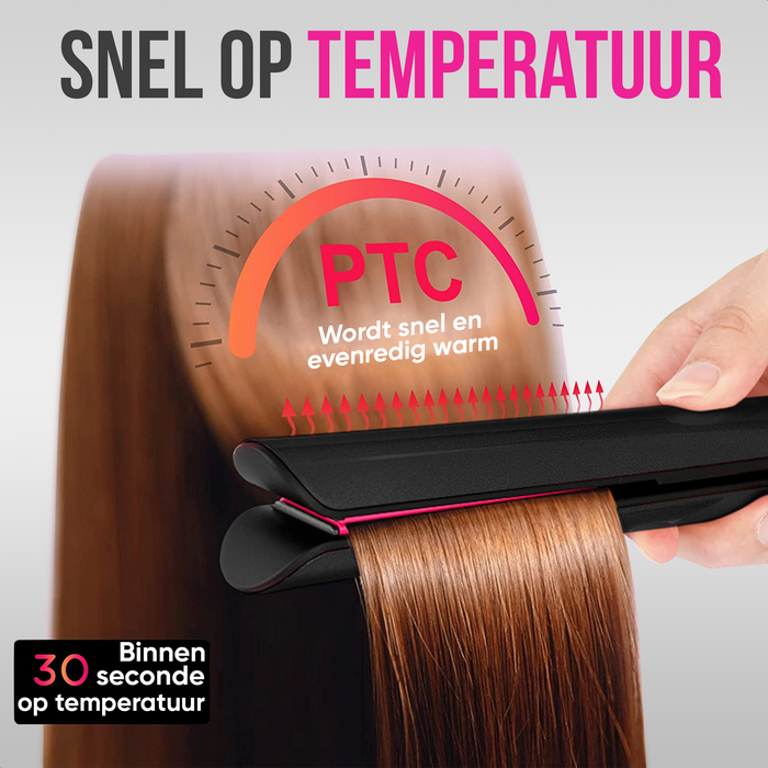 Strex Stijltang - 2 in 1 - Stijlen en Krullen - Keramisch - 120℃/230℃ - Krultang