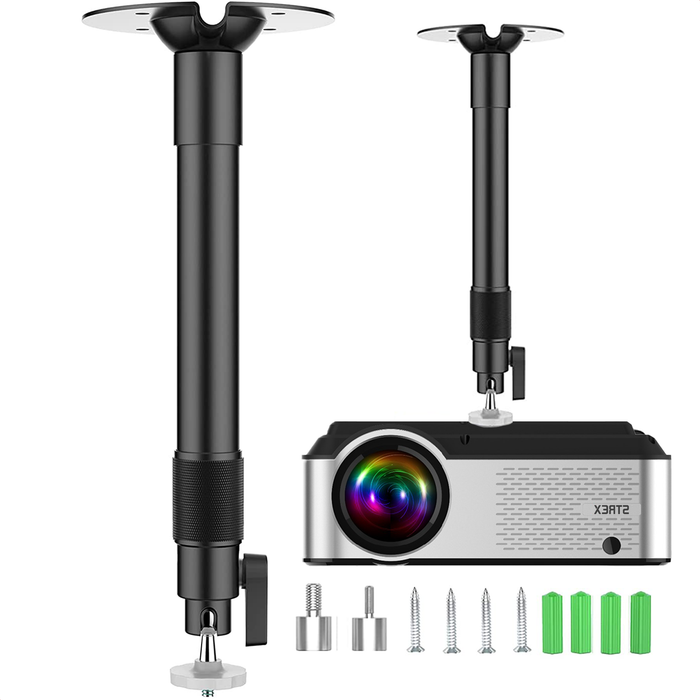 Strex Beamer Statief - Beamer beugel - Plafondbeugel voor Beamer - Verstelbaar - 26/40 CM - 5KG Draagkracht