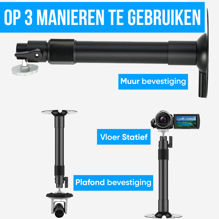 Strex Beamer Statief - Beamer beugel - Plafondbeugel voor Beamer - Verstelbaar - 26/40 CM - 5KG Draagkracht