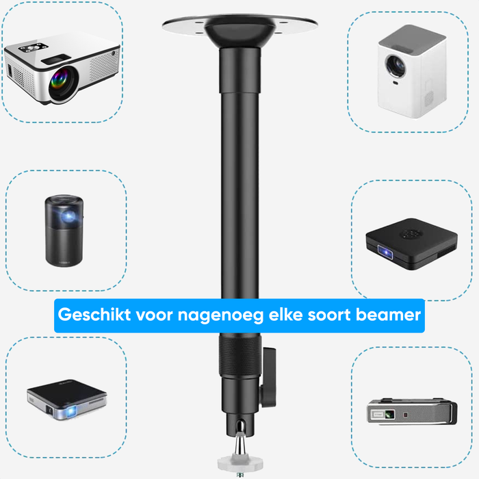 Strex Beamer Statief - Beamer beugel - Plafondbeugel voor Beamer - Verstelbaar - 26/40 CM - 5KG Draagkracht