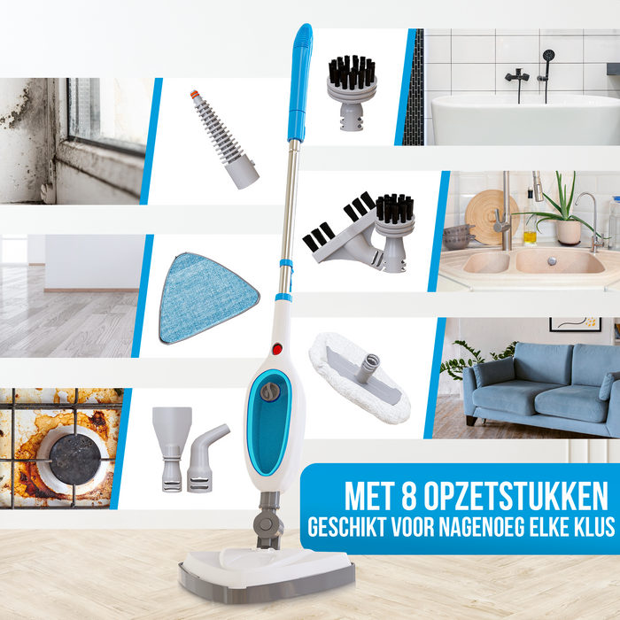Strex 12 in 1 Stoomreiniger & Handstomer - Tapijtreiniger / Stoom Reinigingsmachine / Vlekkenreiniger - Voor Harde/Zachte Ondergronden