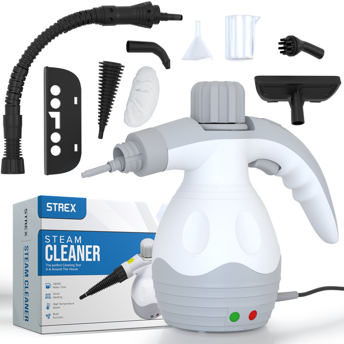 Strex Stoomreiniger Extra Krachtig - 1200W 4bar - Alles-in-één Multifunctionele Handstomer - Vlekkenreiniger