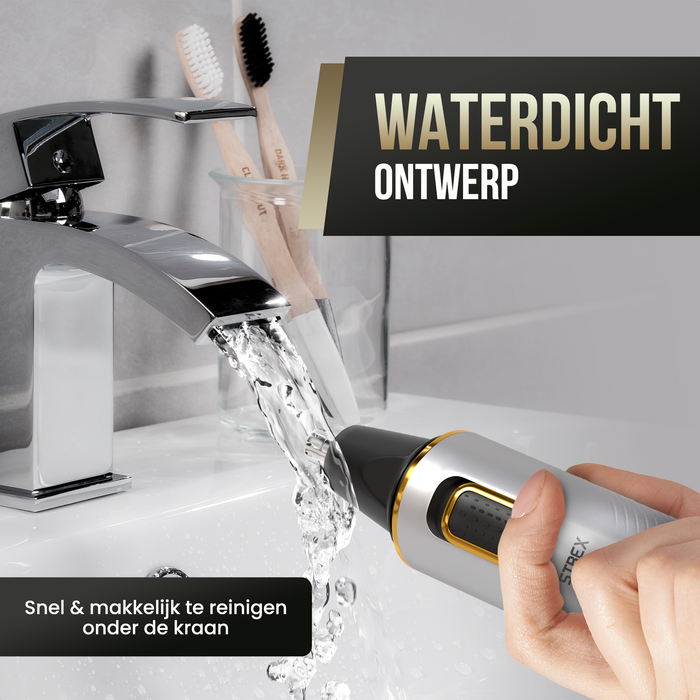 Strex 3 In 1 Neushaartrimmer Set - Oplaadbaar & Afspoelbaar - Neustrimmer / Oortrimmer / Wenkbrauwtrimmer / Baardtrimmer - Mannen & Vrouwen