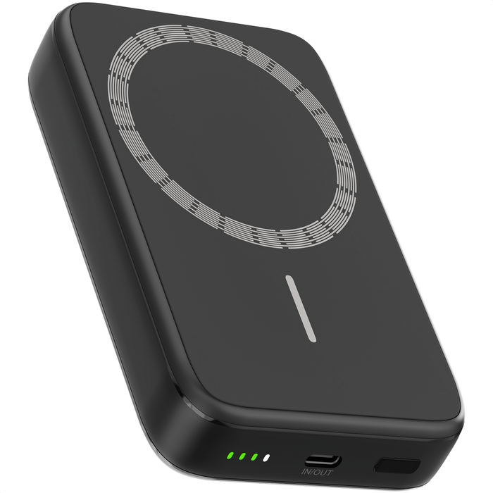 Strex Magsafe Powerbank - 12.000 mAh - Magnetisch - Draadloze Qi Snellader - 20W Snellader - USB-C - LED Indicatie - Universele Powerbank geschikt voor o.a. iOS/Android