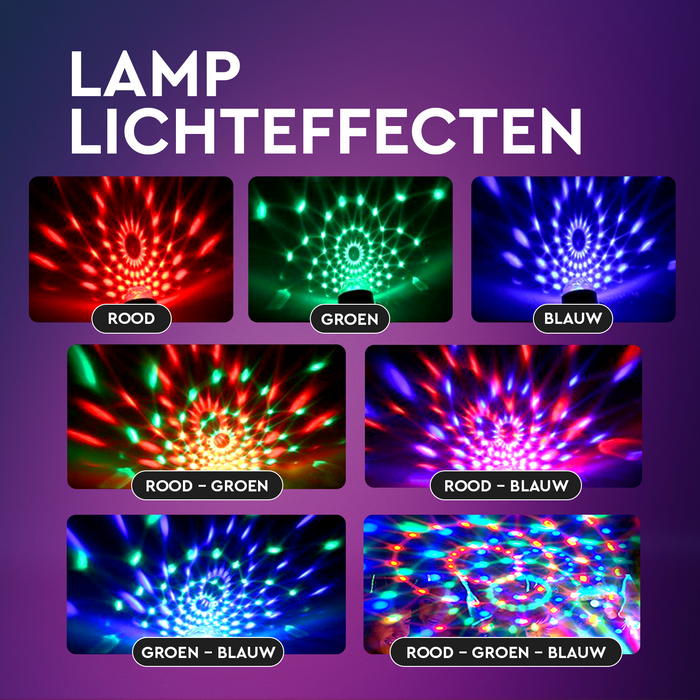 Strex Discolamp met Afstandsbediening 2 STUKS - voor Kinderen en Volwassenen - Feestverlichting - Disco Bal - Discoverlichting - Disco Lamp