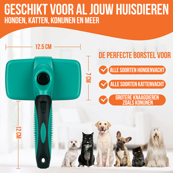 Strex Honden borstel - Honden kam en Slicker Borstel - Vachtverzorgingsset - Kattenborstel