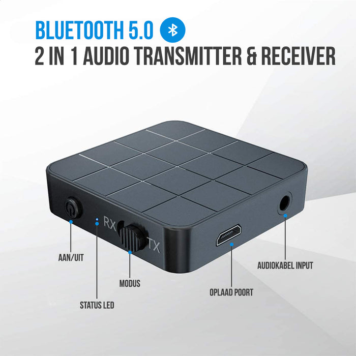 Strex Bluetooth Transmitter & Receiver 2 in 1 - BT 5.0 - 3.5MM AUX / RCA - Bluetooth Zender - Bluetooth Ontvanger - Bluetooth Transmitter - Bluetooth Receiver